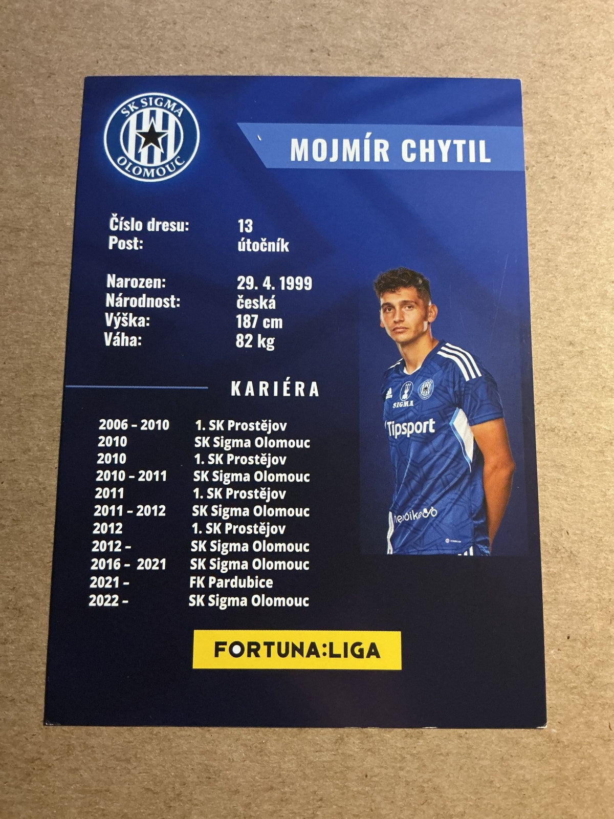Mojmír Chytil, Czech Republic 🇨🇿 SK Sigma Olomouc 2022/23 hand signed - Autographs-World