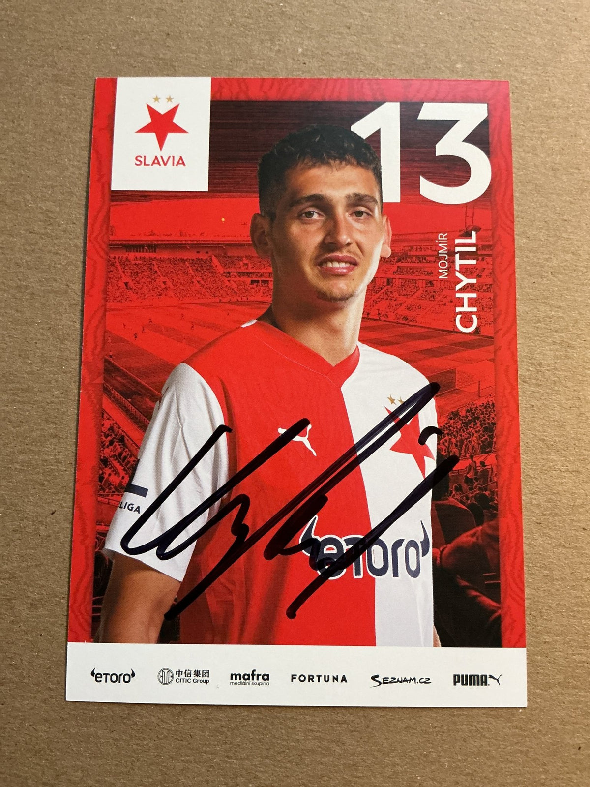 Mojmír Chytil, Czech Republic 🇨🇿 SK Slavia Prague 2023/24 hand signed - Autographs-World