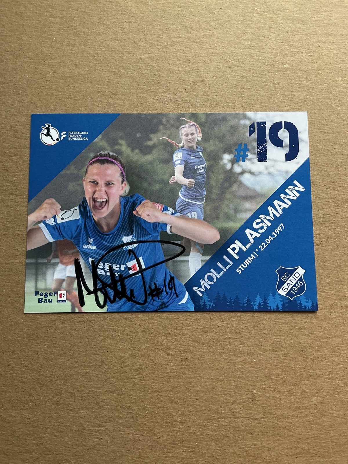 Molli Plasmann, Denmark 🇩🇰 SC Sand 2021/22 hand signed - Autographs-World