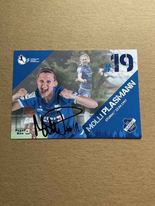 Molli Plasmann, Denmark 🇩🇰 SC Sand 2021/22 hand signed - Autographs-World
