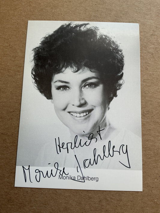 Monika Dahlberg, Germany 🇩🇪 Actress hand signed - Autographs-World