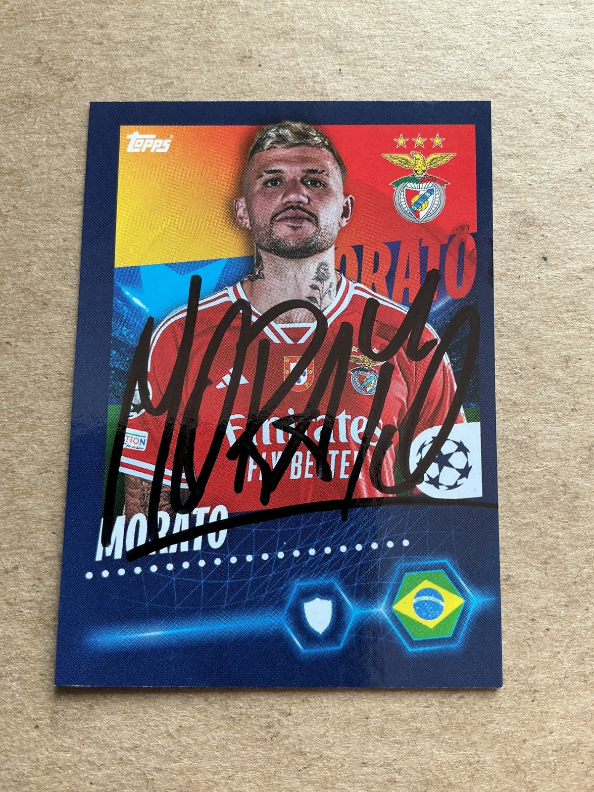 Morato, Brazil 🇧🇷 SL Benfica 2023/24 Topps hand signed - Autographs-World