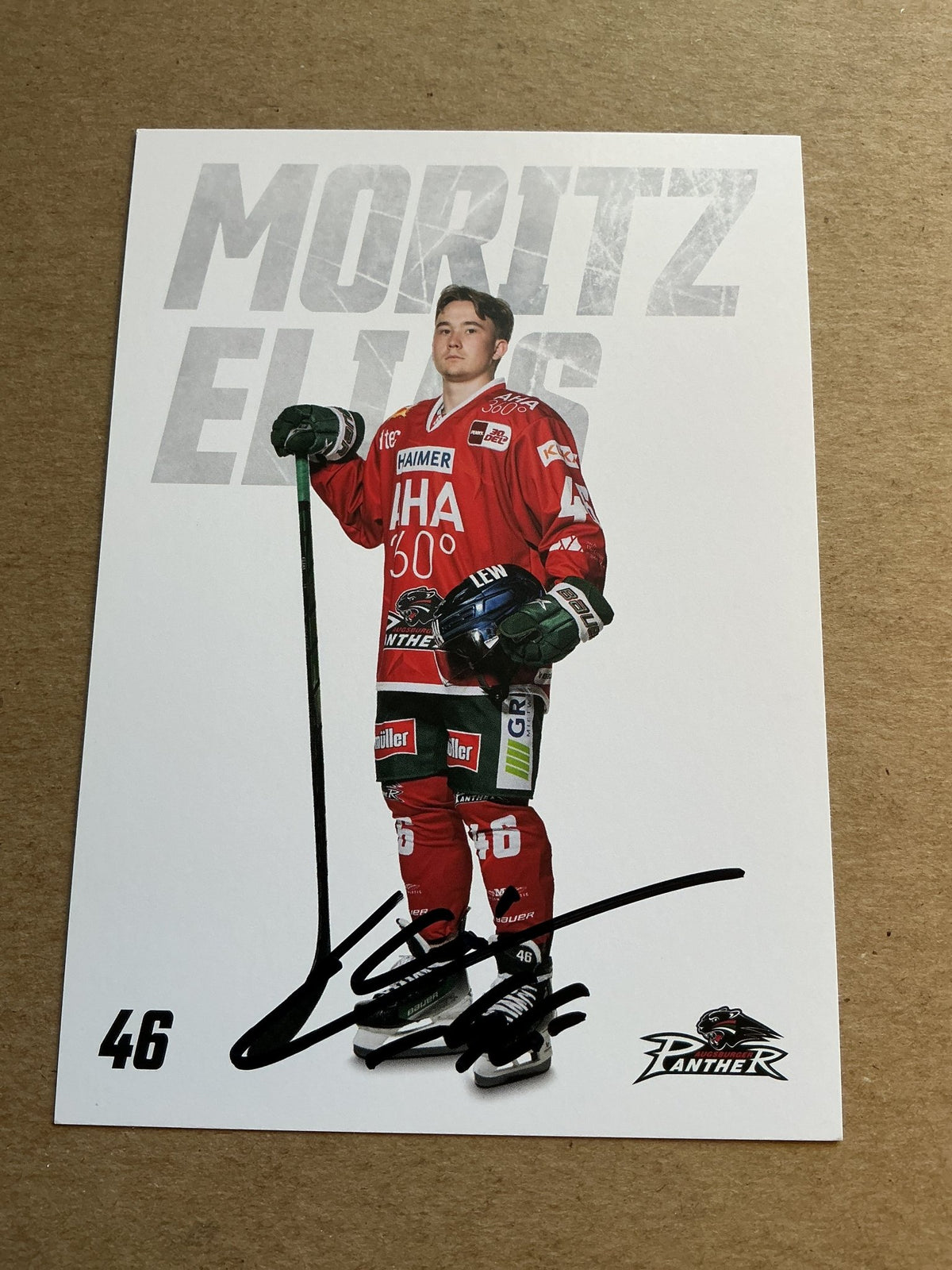 Moritz Elias, Germany 🇩🇪 Augsburg Panther 2023/24 hand signed - Autographs-World