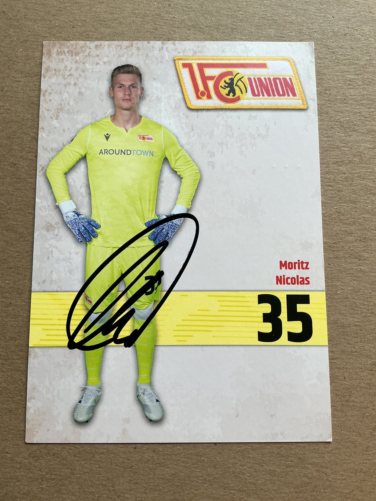 Moritz Nicolas, Germany 🇩🇪 1.FC Union Berlin 2019/20 hand signed - Autographs-World