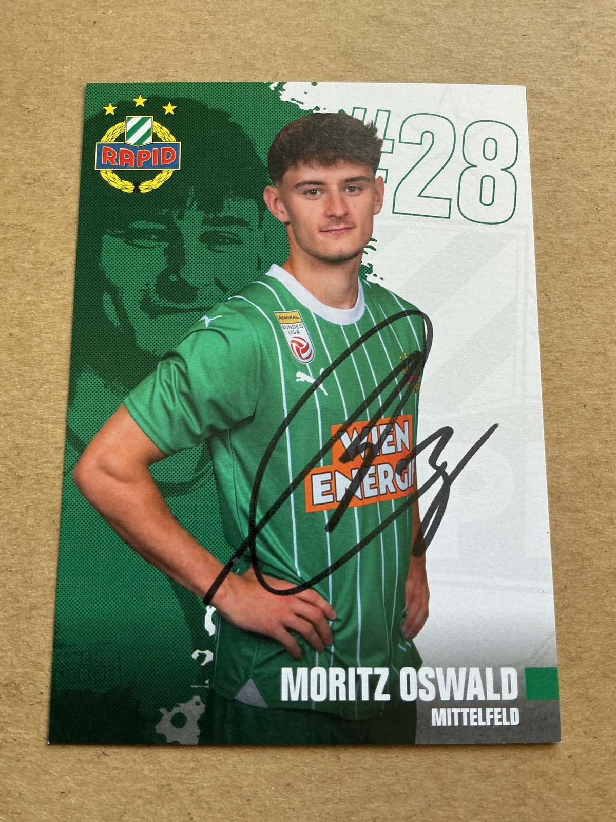 Moritz Oswald, Austria 🇦🇹 SK Rapid Wien 2023/24 hand signed - Autographs-World