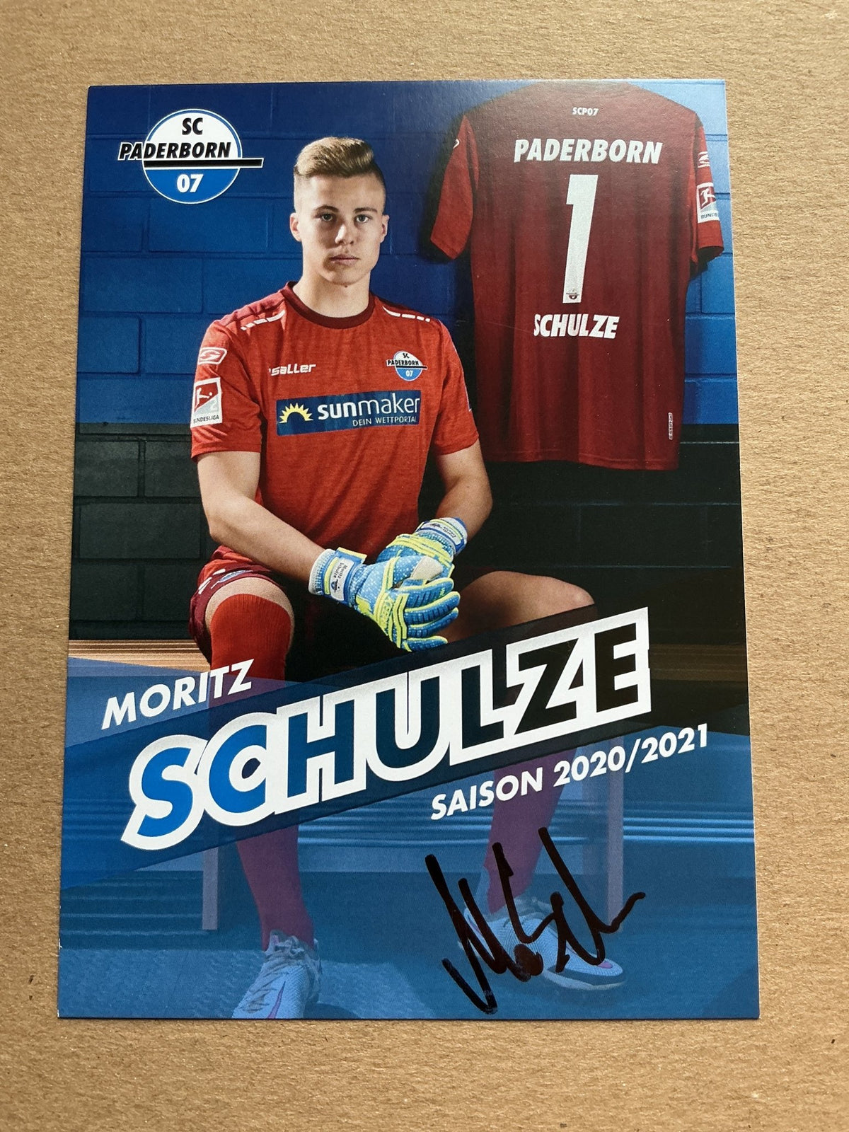 Moritz Schulze, Germany 🇩🇪 SC Paderborn 07 2020/21 hand signed - Autographs-World