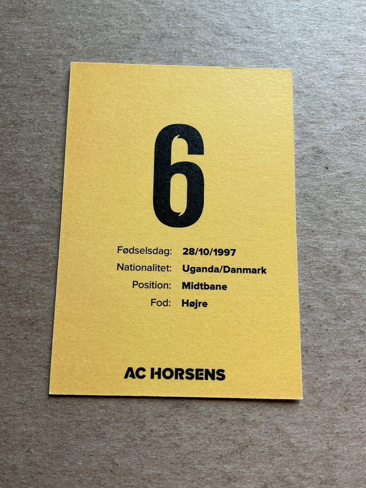 Moses Opondo, Uganda 🇺🇬 AC Horsens 2022/23 hand signed - Autographs-World