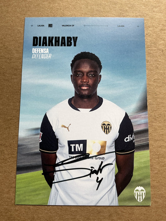 Mouctar Diakhaby, Guinea 🇬🇳 Valencia CF 2024/25 hand signed - Autographs-World