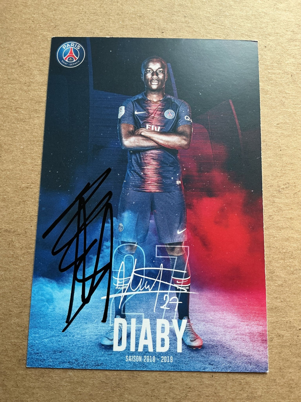 Moussa Diaby, France 🇫🇷 Paris Saint-Germain 2018/19 hand signed - Autographs-World