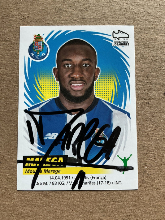Moussa Marega, Mali 🇲🇱 FC Porto 2018/19 Panini hand signed - Autographs-World