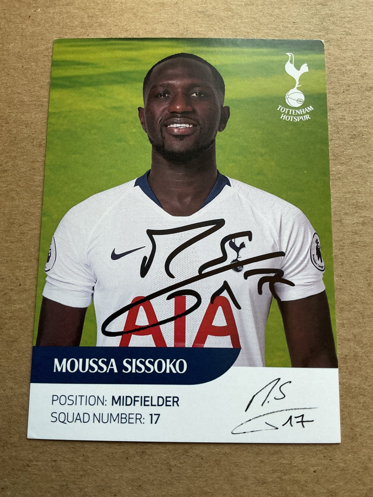 Moussa Sissoko, France 🇫🇷 Tottenham Hotspur 2018/19 hand signed - Autographs-World