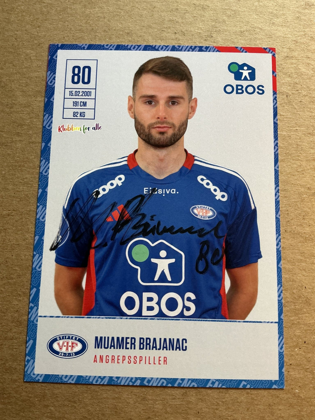 Muamer Brajanac, Denmark 🇩🇰 Vålerenga Fotball 2024/25 hand signed - Autographs-World