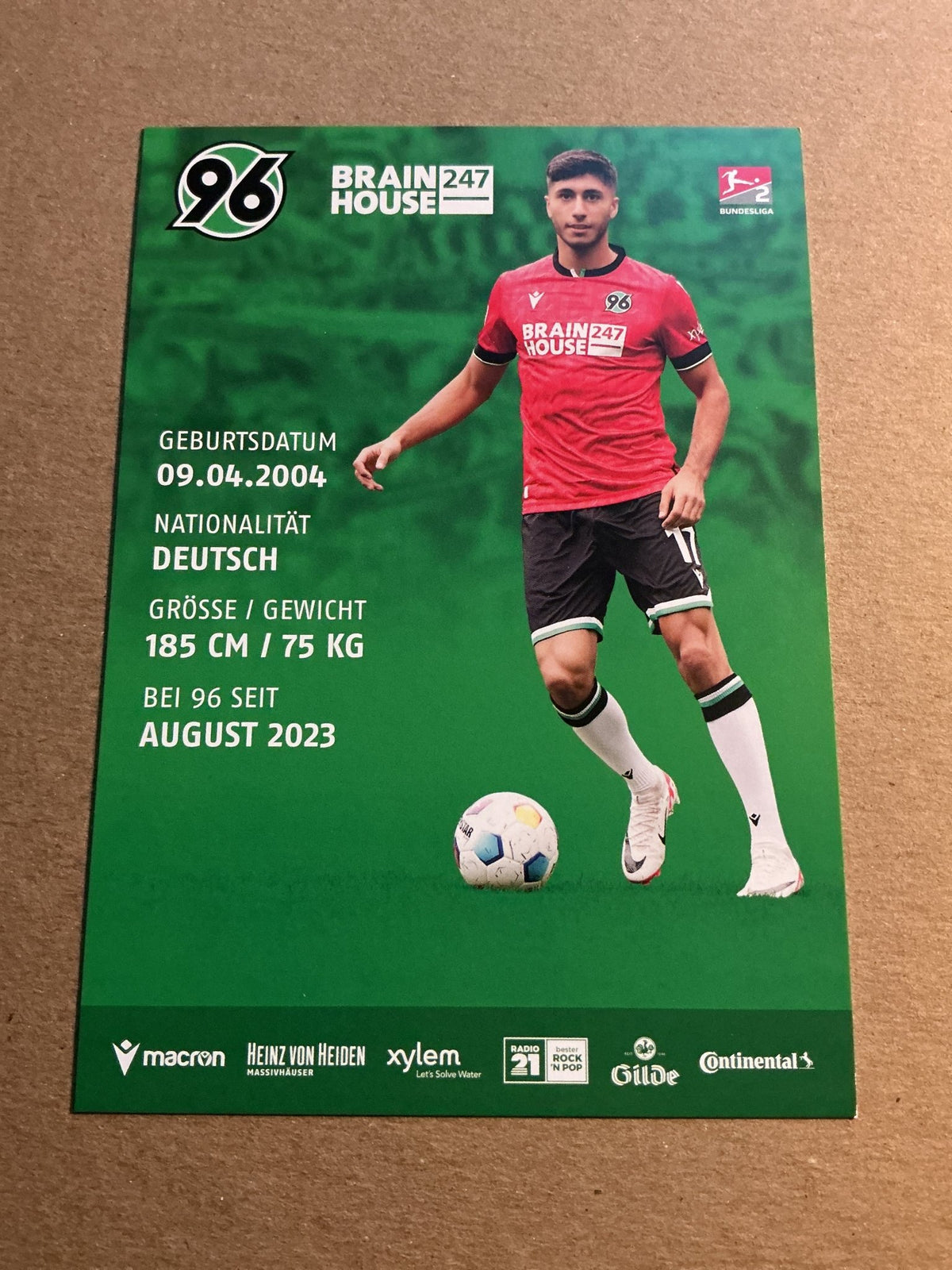 Muhammed Damar, Germany 🇩🇪 Hannover 96 2023/24 hand signed - Autographs-World
