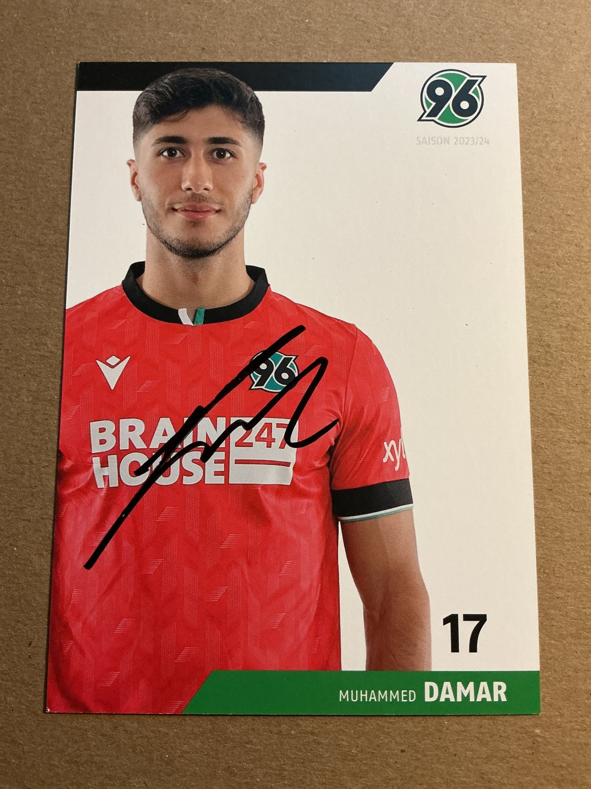 Muhammed Damar, Germany 🇩🇪 Hannover 96 2023/24 hand signed - Autographs-World