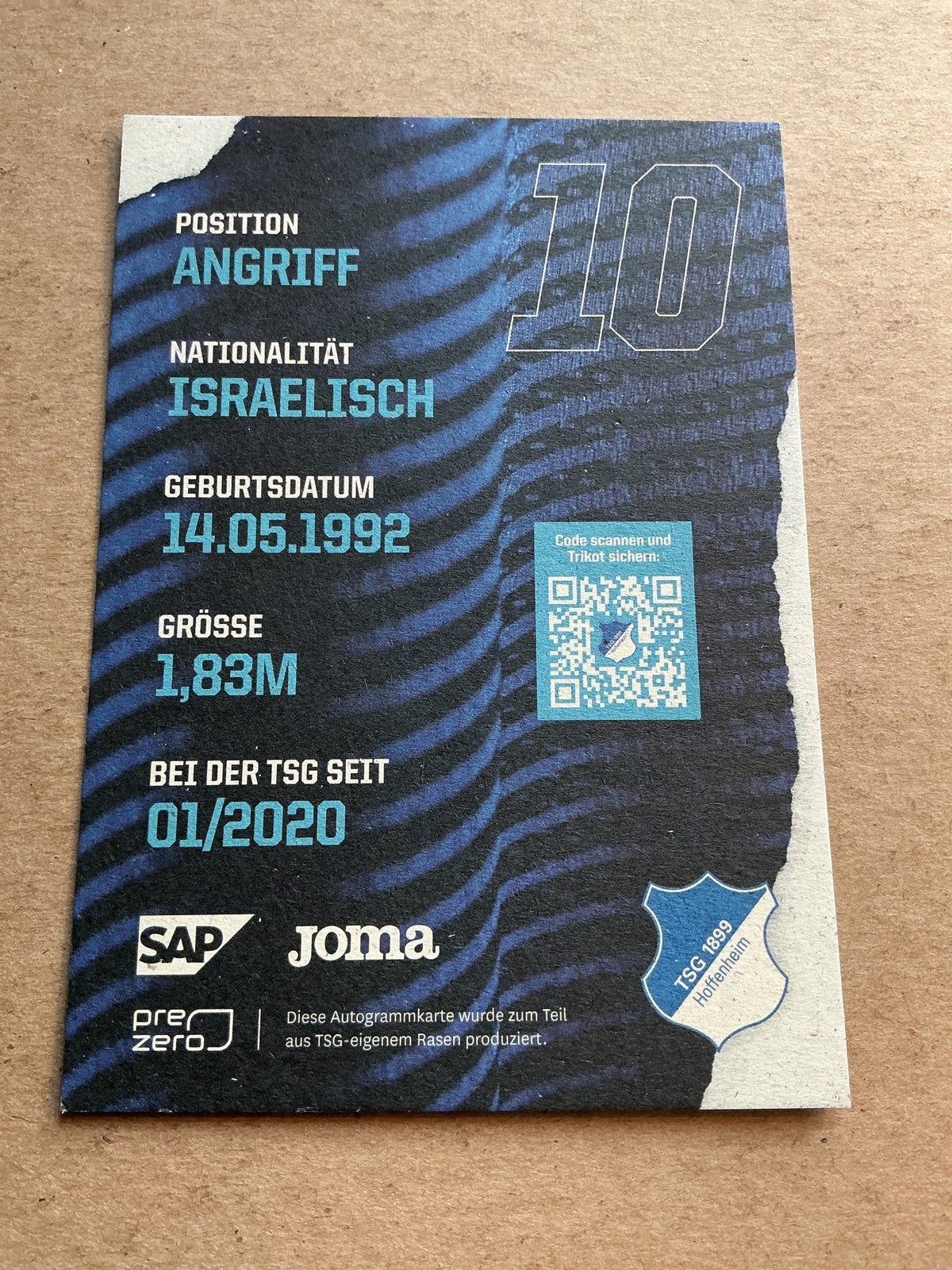 Munas Dabbur, Israel 🇮🇱 TSG 1899 Hoffenheim 2021/22 hand signed - Autographs-World