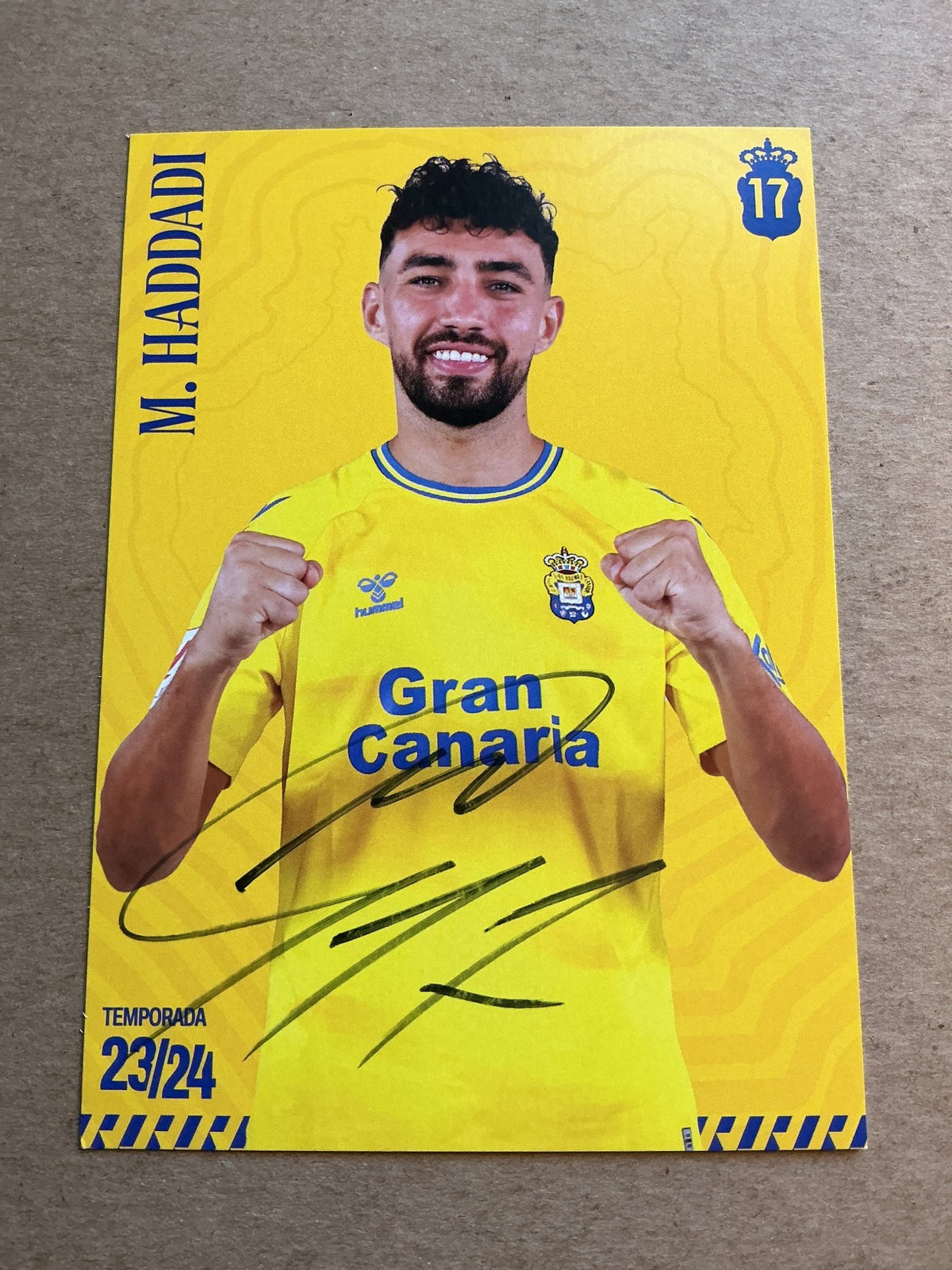 Munir El Haddadi, Morocco 🇲🇦 UD Las Palmas 2023/24 hand signed - Autographs-World