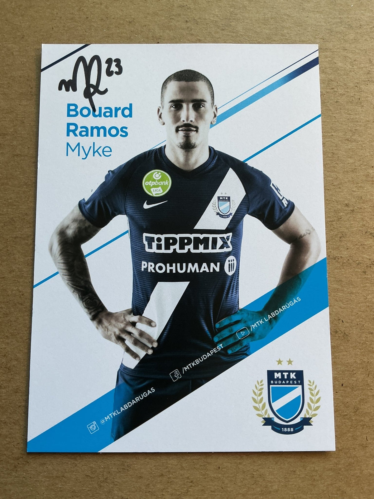Myke Bouard Ramos, Brazil 🇧🇷 MTK Budapest 2020/21 hand signed - Autographs-World