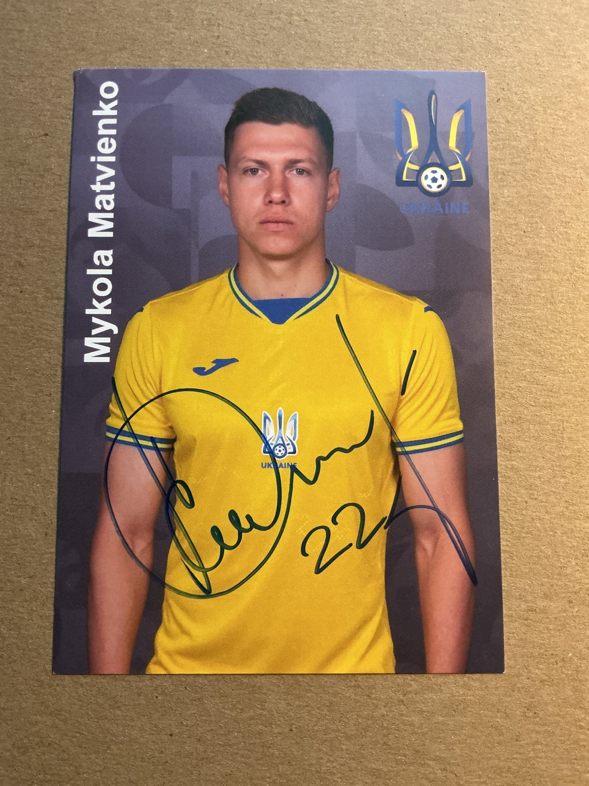 Mykola Matvienko, Ukraine 🇺🇦 UEFA Euro 2020 hand signed - Autographs-World