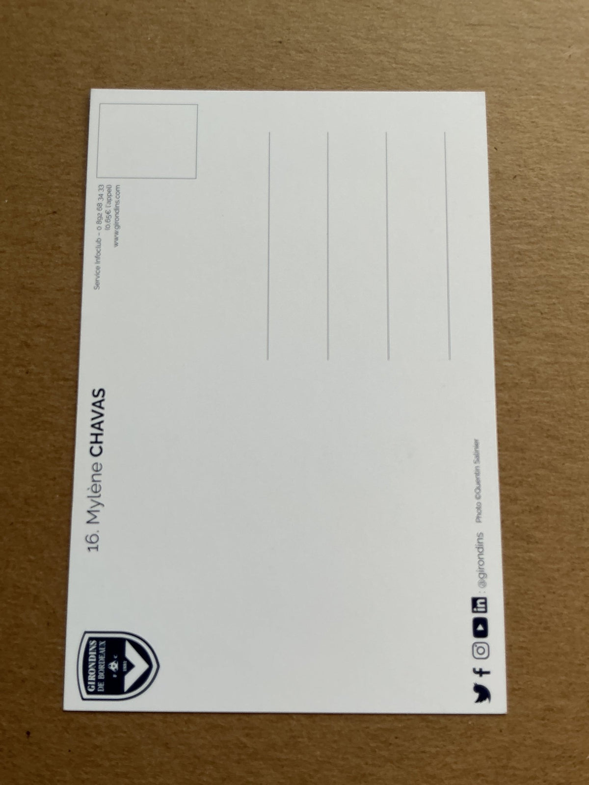 Mylène Chavas, France 🇫🇷 Girondins Bordeaux 2021/22 hand signed - Autographs-World