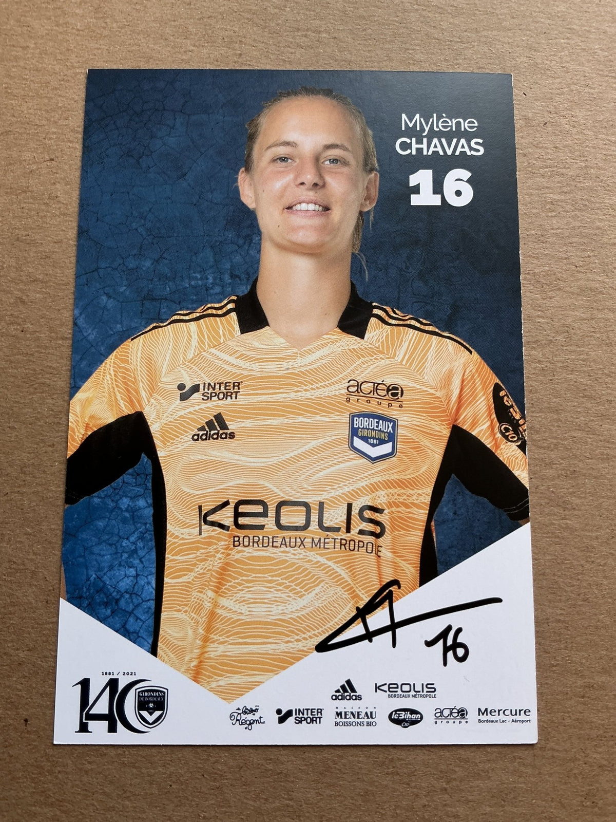 Mylène Chavas, France 🇫🇷 Girondins Bordeaux 2021/22 hand signed - Autographs-World