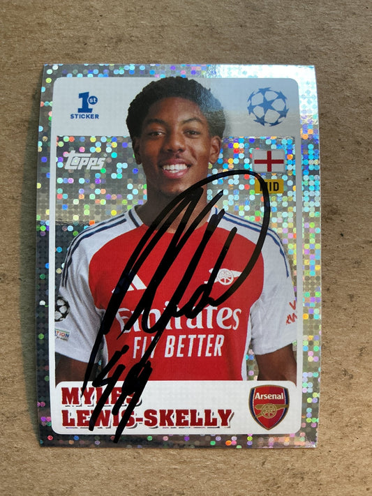 Myles Lewis-Skelly, England 🏴󠁧󠁢󠁥󠁮󠁧󠁿 Arsenal FC 2024/25 Topps hand signed - Autographs-World