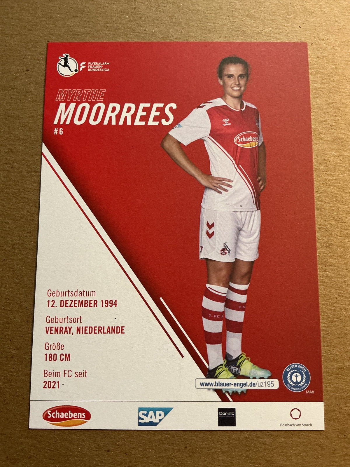 Myrthe Moorrees, Netherlands 🇳🇱 1.FC Köln 2022/23 hand signed - Autographs-World