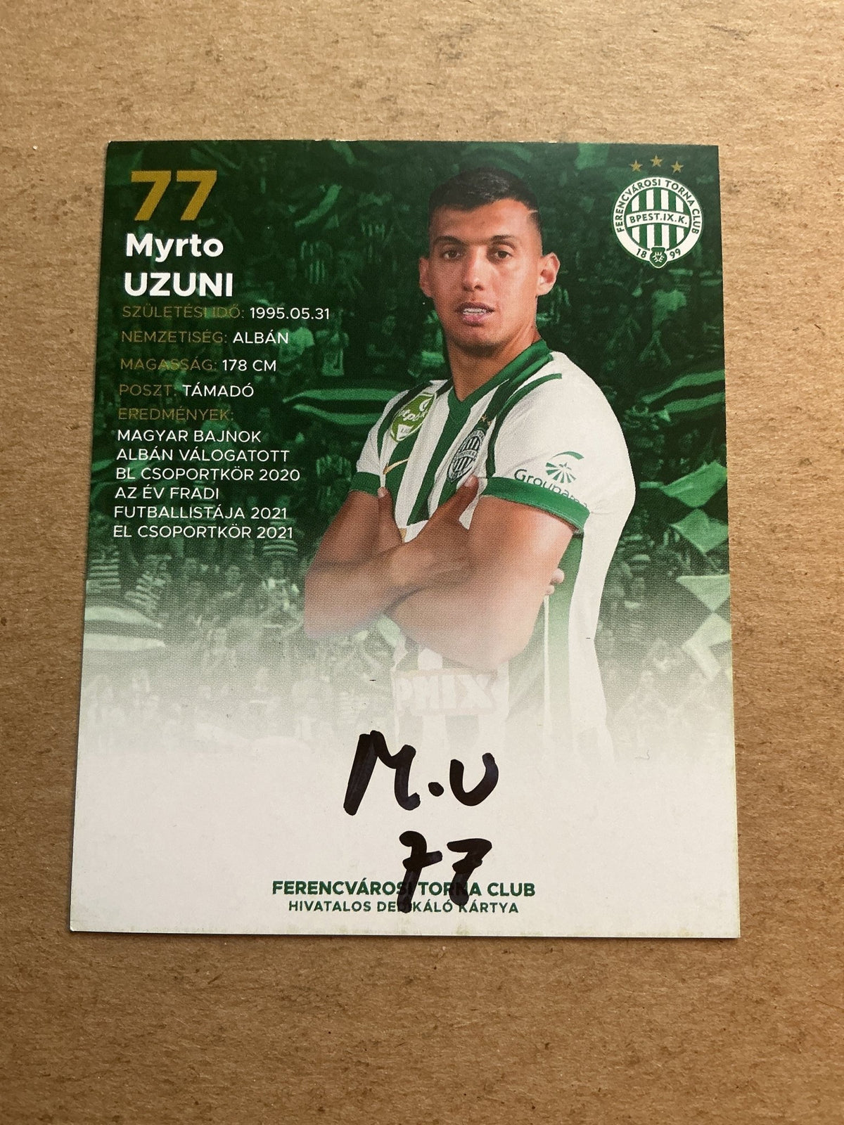 Myrto Uzuni, Albania 🇦🇱 Ferencvaros TC 2021/22 hand signed - Autographs-World