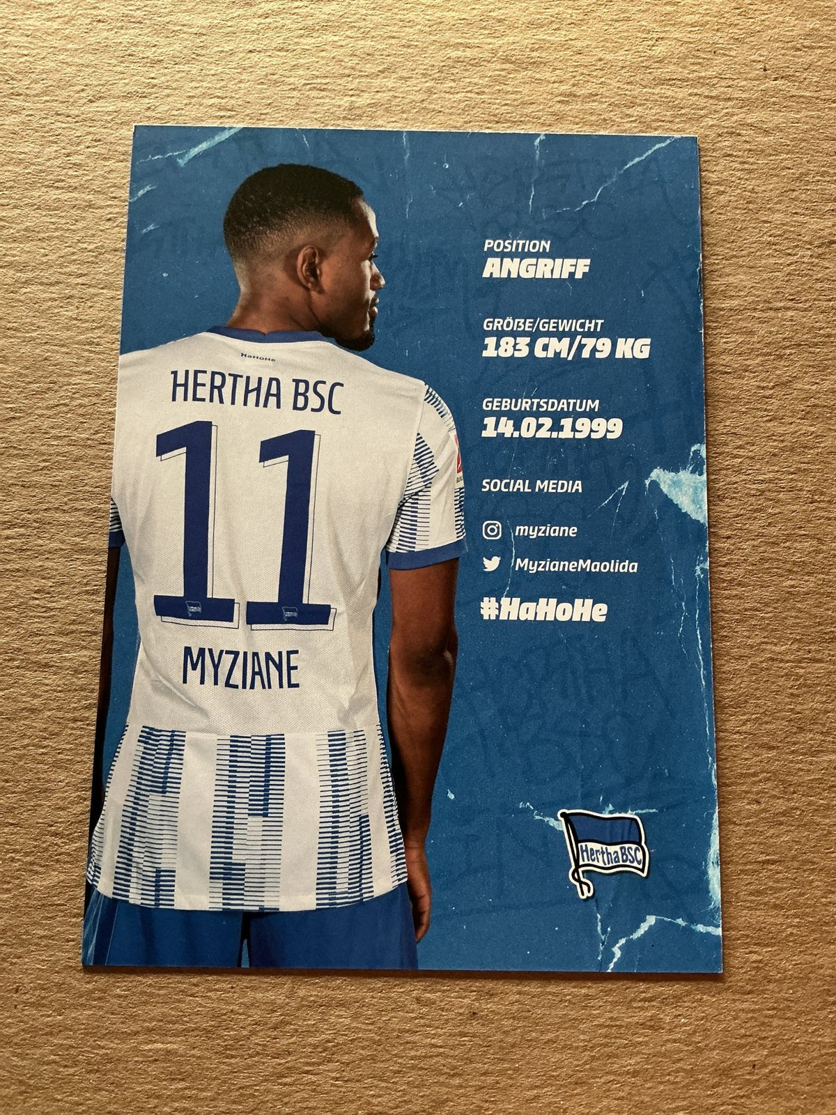 Myziane Maolida, France 🇫🇷 Hertha BSC Berlin 2021/22 hand signed - Autographs-World