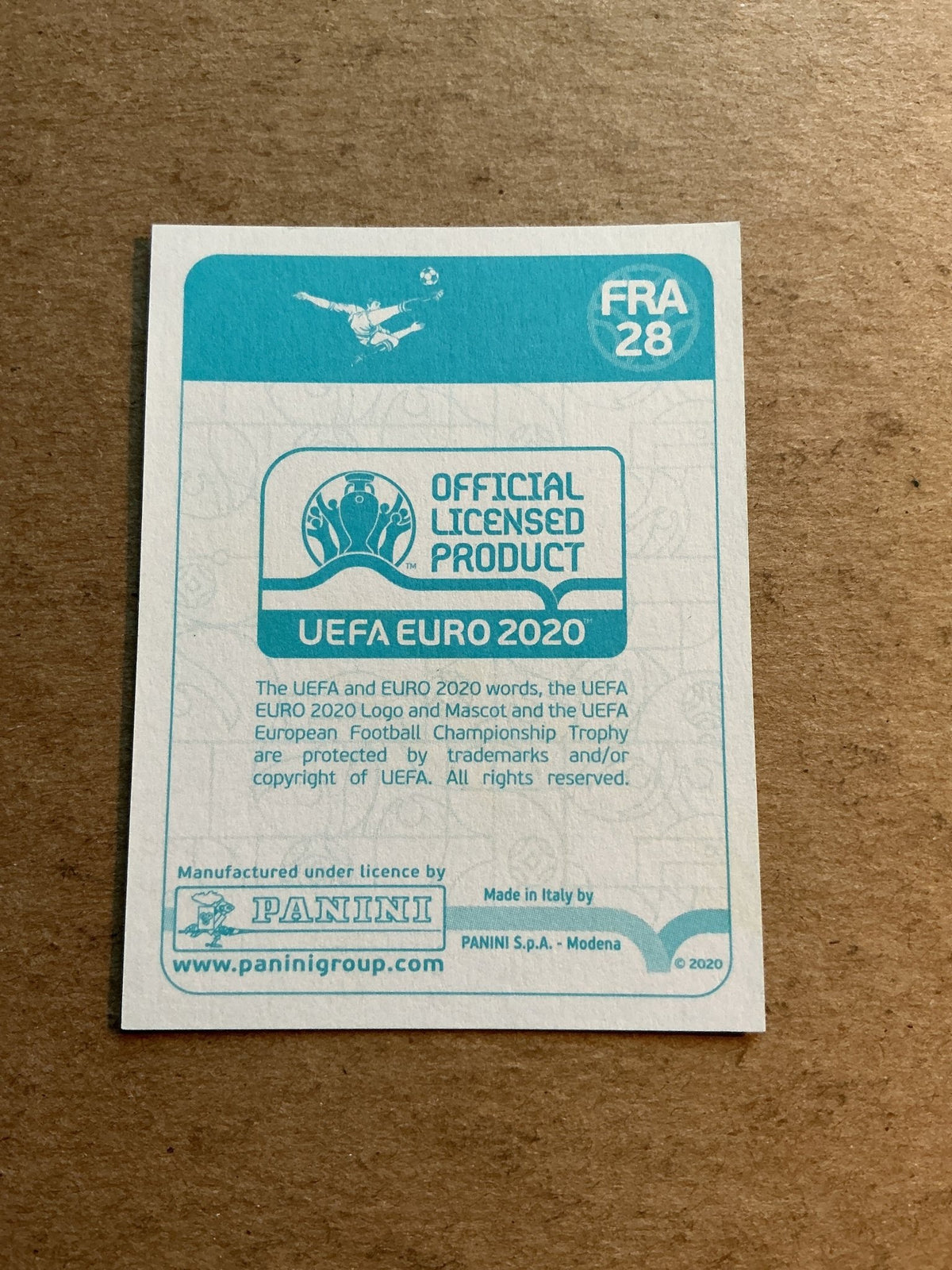Nabil Fekir, France 🇫🇷 UEFA Euro 2020 Panini hand signed - Autographs-World