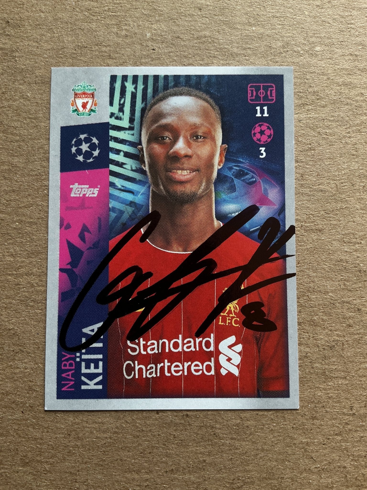 Naby Keita, Guinea 🇬🇳 Liverpool FC 2019/20 Topps hand signed - Autographs-World