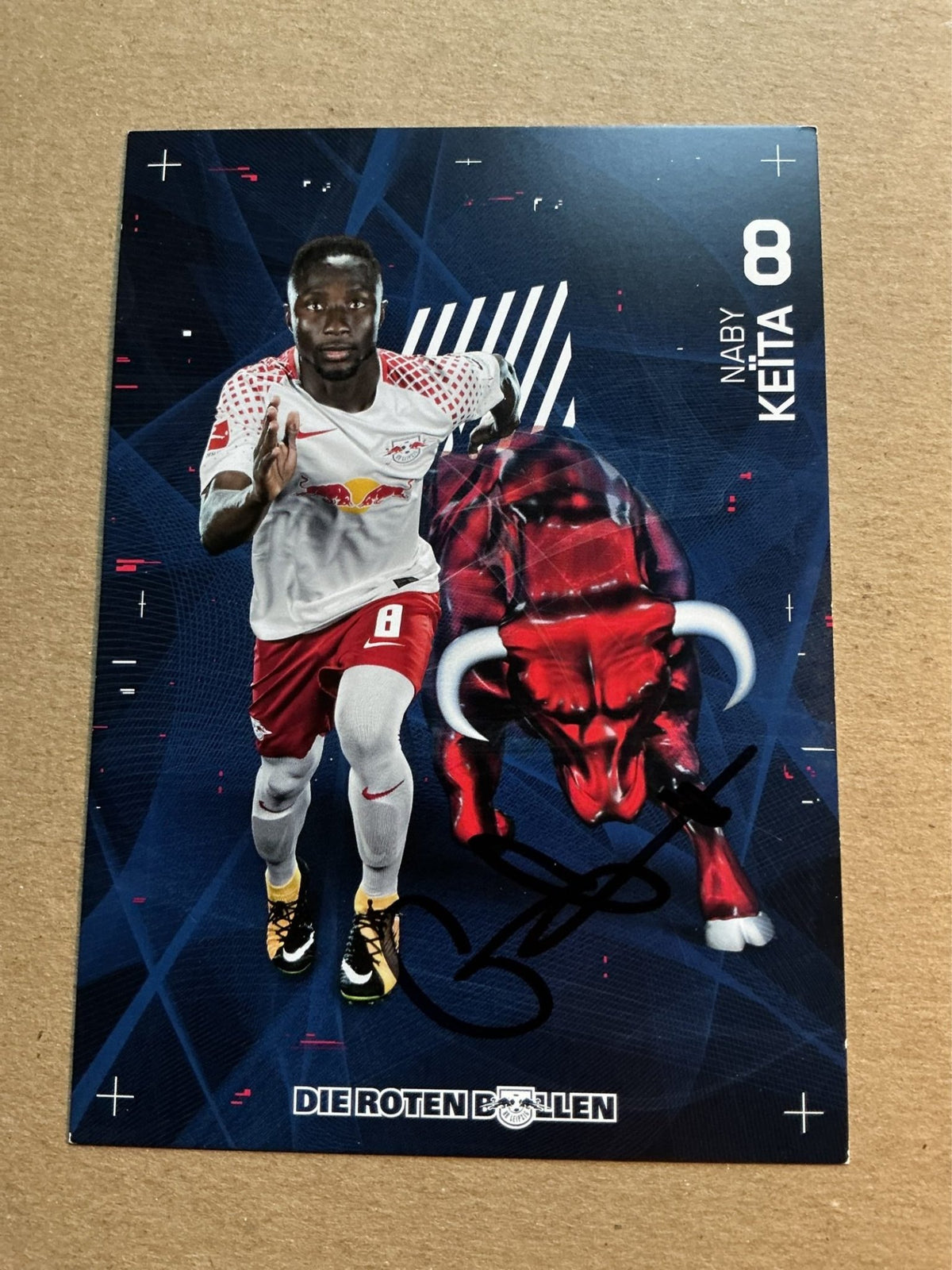 Naby Keïta, Guinea 🇬🇳 RB Leipzig 2017/18 hand signed - Autographs-World