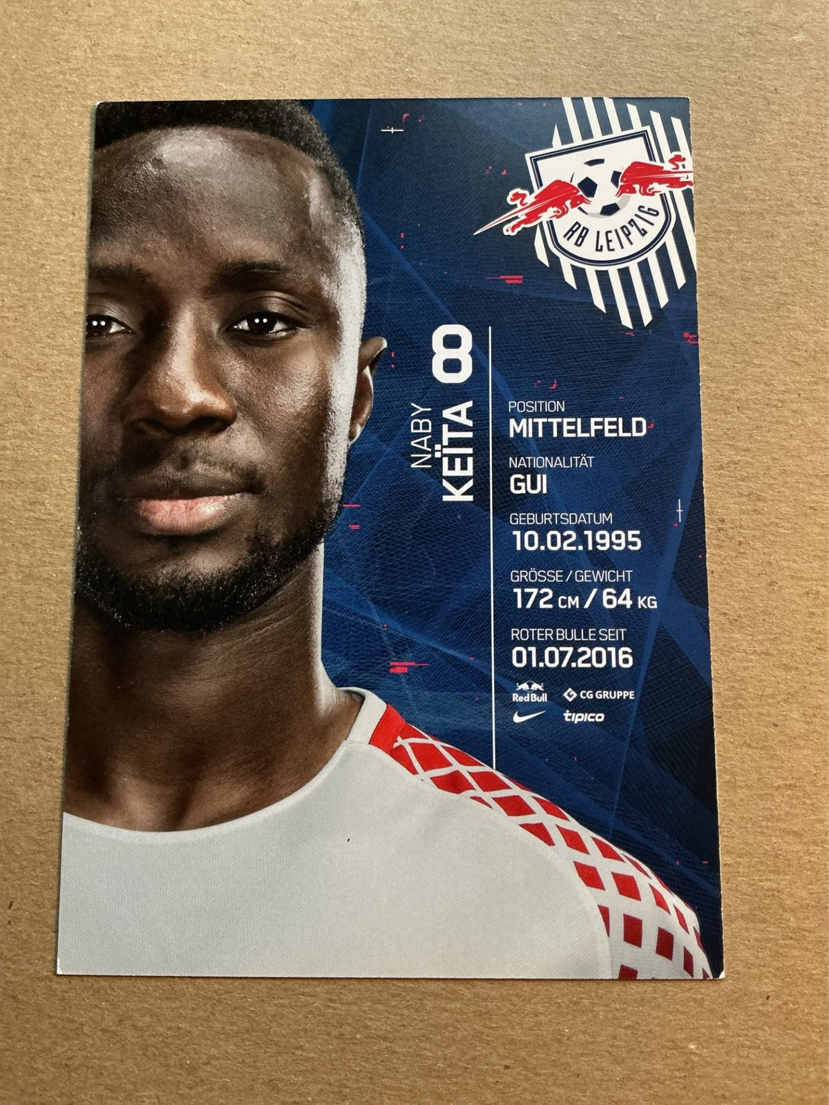 Naby Keïta, Guinea 🇬🇳 RB Leipzig 2017/18 hand signed - Autographs-World