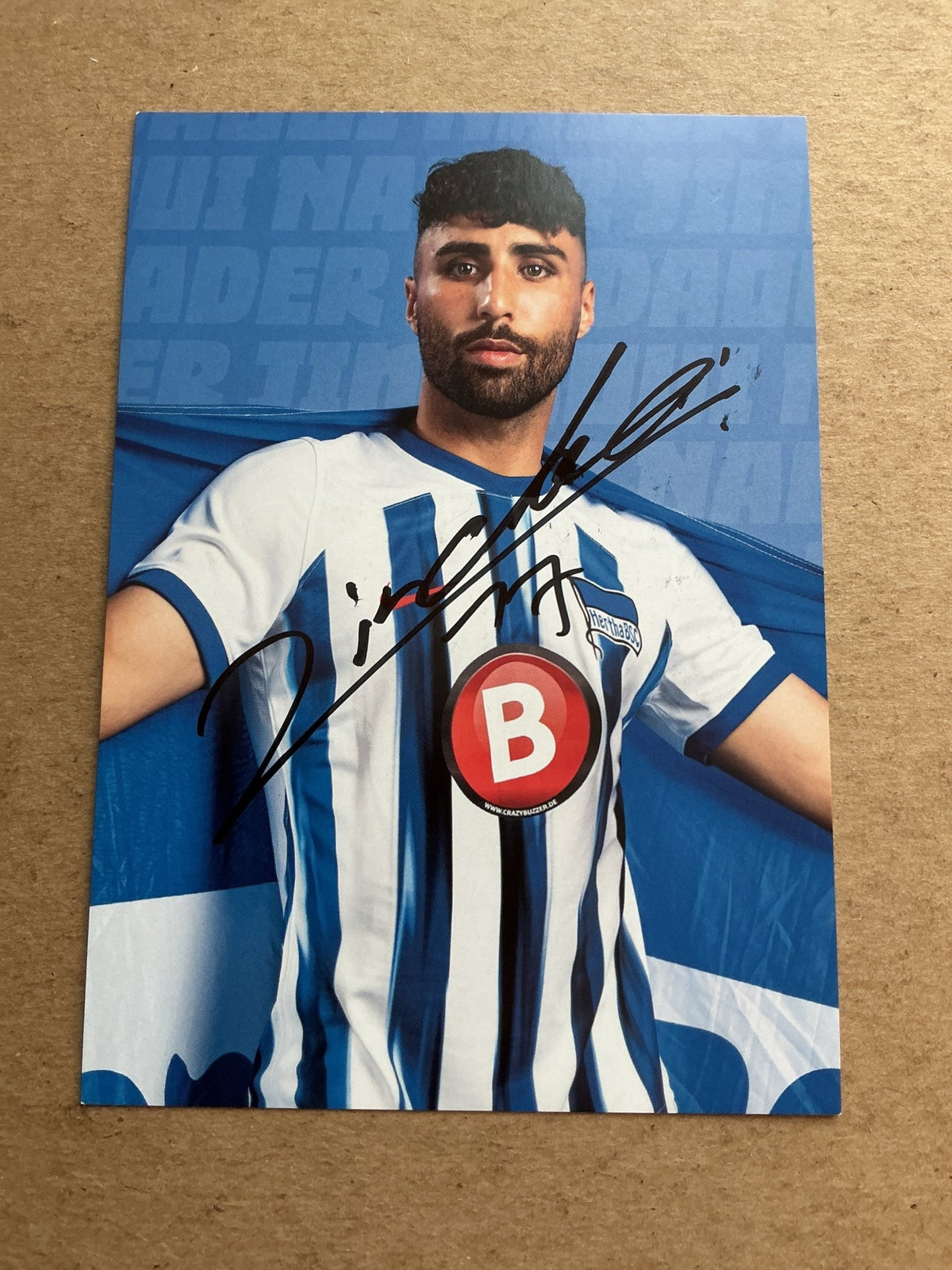 Nader El-Jindaoui, Germany 🇩🇪 Hertha BSC Berlin 2023/24 hand signed - Autographs-World