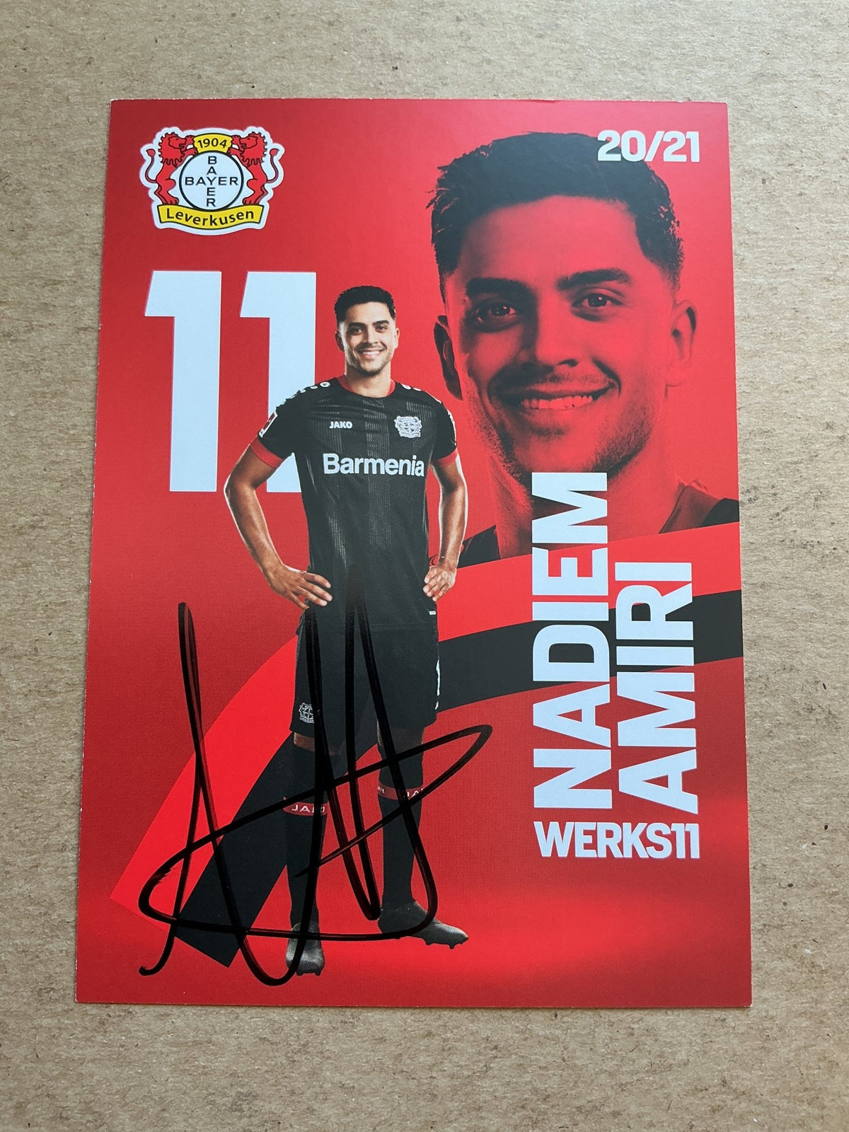 Nadiem Amiri, Germany 🇩🇪 Bayer 04 Leverkusen 2020/21 hand signed - Autographs-World