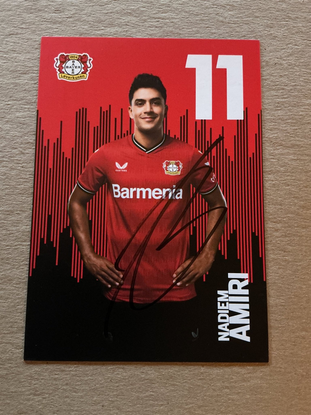 Nadiem Amiri, Germany 🇩🇪 Bayer 04 Leverkusen 2022/23 hand signed - Autographs-World