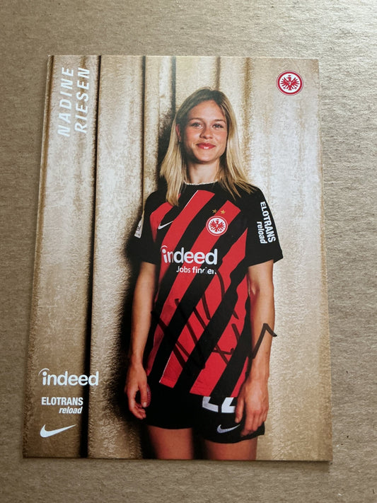 Nadine Riesen, Switzerland 🇨🇭 Eintracht Frankfurt 2023/24 hand signed - Autographs-World
