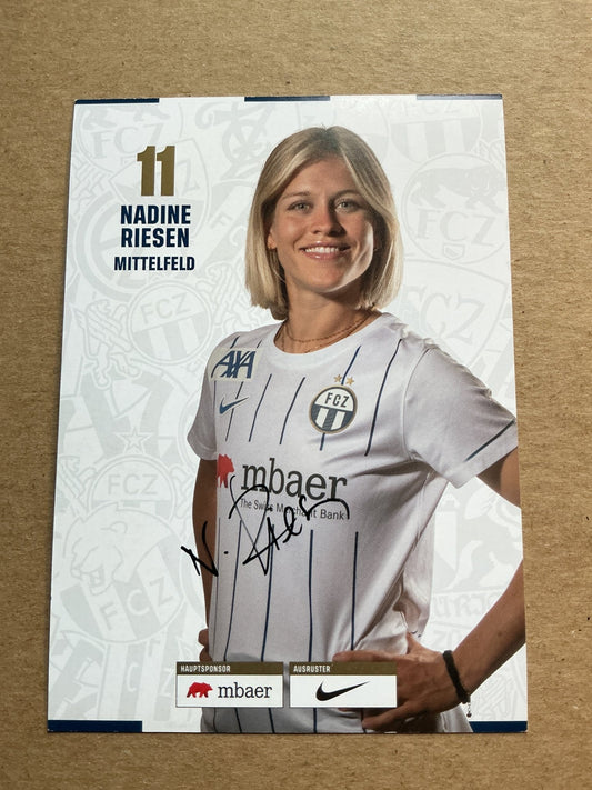 Nadine Riesen, Switzerland 🇨🇭 FC Zürich 2022/23 hand signed - Autographs-World