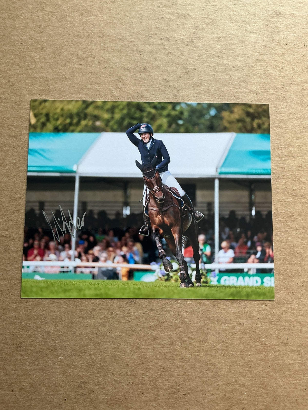 Nadja Minder, Switzerland 🇨🇭 Equestrian Summer Olympics 2024 hand signed - Autographs-World