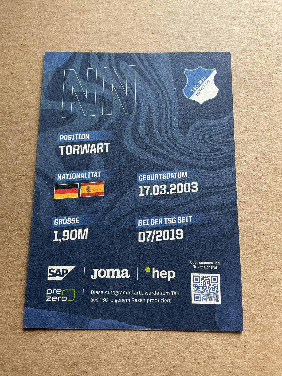 Nahuel Noll, Germany 🇩🇪 TSG 1899 Hoffenheim 2023/24 hand signed - Autographs-World