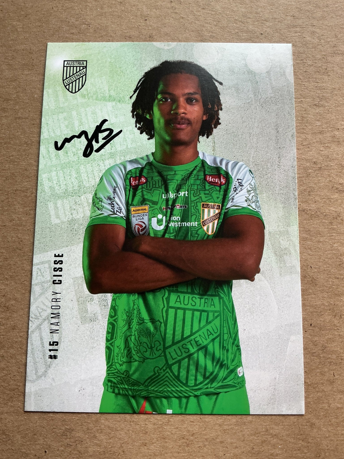 Namory Cisse, Austria 🇦🇹 SC Austria Lustenau 2023/24 hand signed - Autographs-World