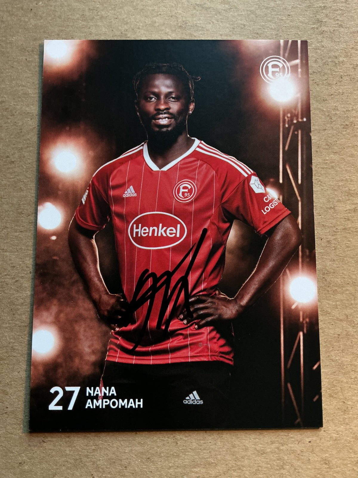 Nana Ampomah, Ghana 🇬🇭 Fortuna Düsseldorf 2022/23 hand signed - Autographs-World