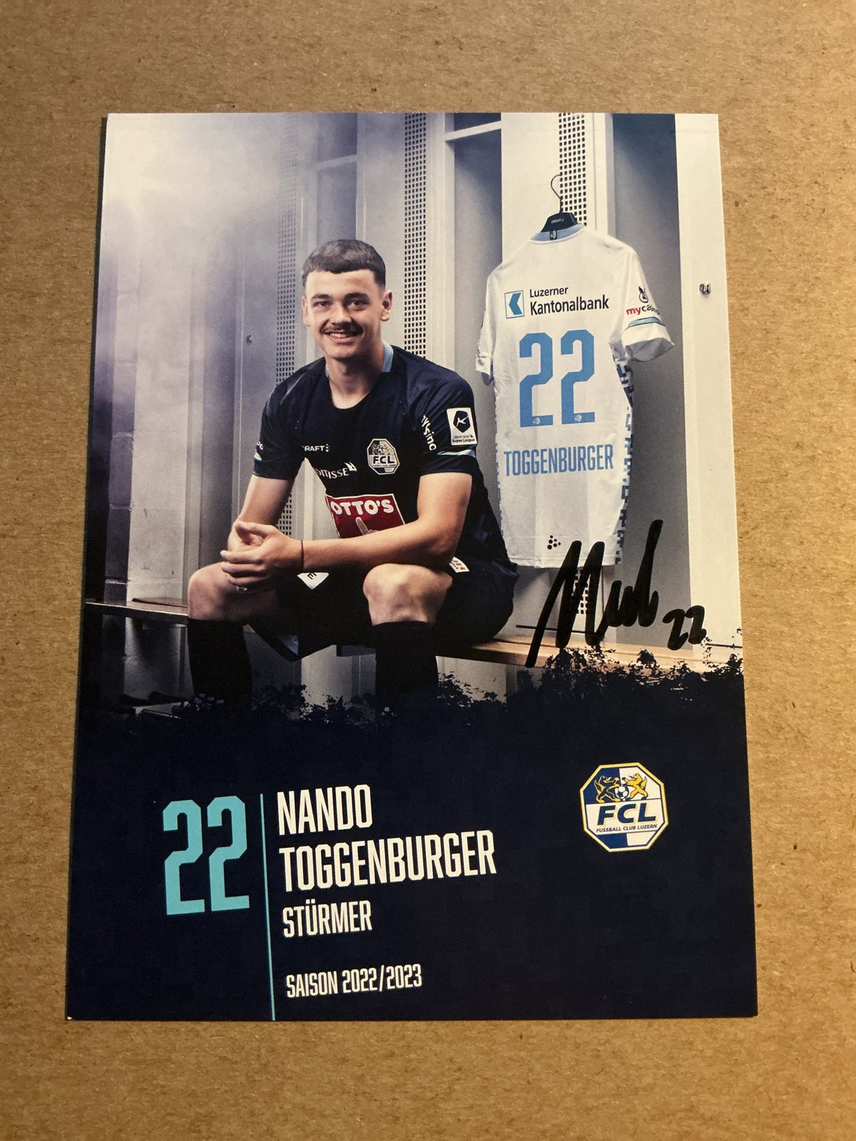 Nando Toggenburger, Switzerland 🇨🇭 FC Luzern 2022/23 hand signed - Autographs-World