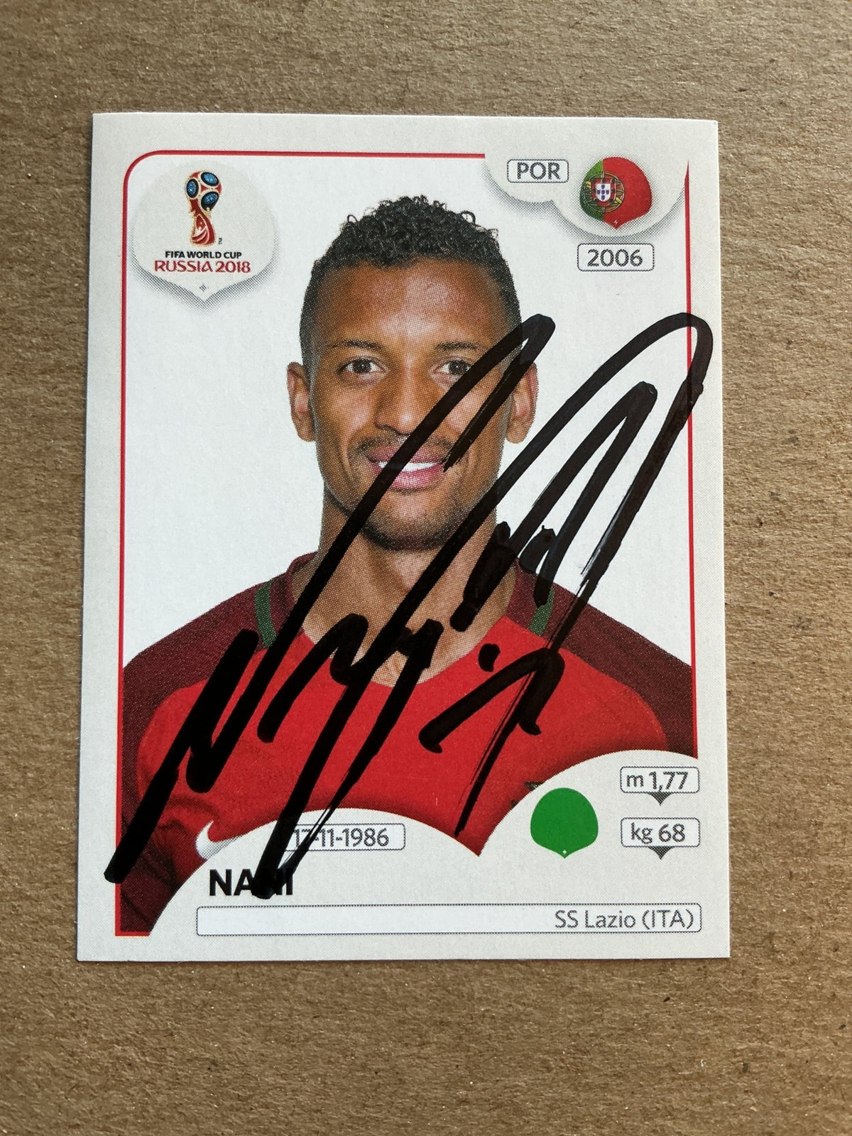 Nani, Portugal 🇵🇹 FIFA World Cup 2018 Panini hand signed - Autographs-World