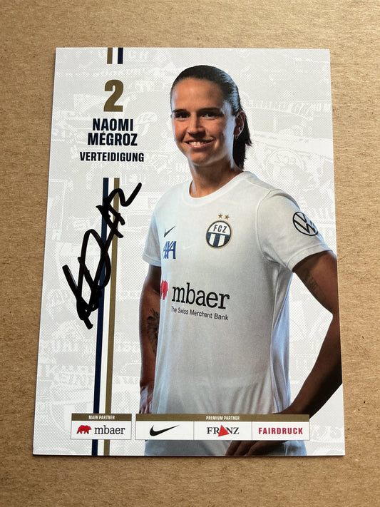 Naomi Megroz, Switzerland 🇨🇭 FC Zürich 2023/24 hand signed - Autographs-World