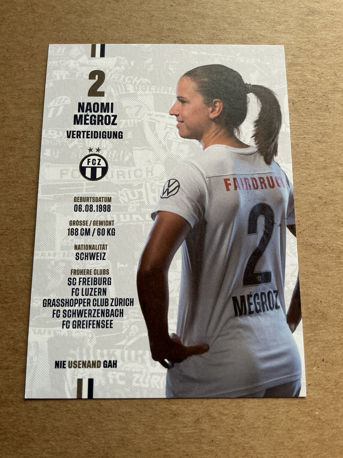 Naomi Megroz, Switzerland 🇨🇭 FC Zürich 2023/24 hand signed - Autographs-World