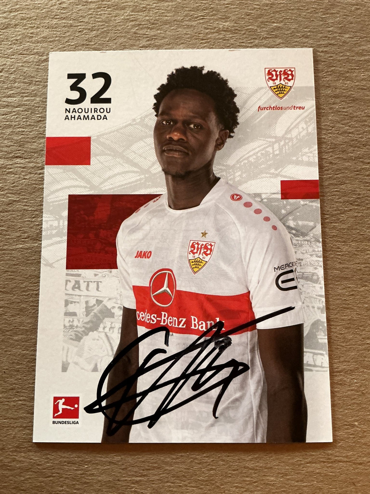 Naouirou Ahamada, France 🇫🇷 VfB Stuttgart 2022/23 hand signed - Autographs-World