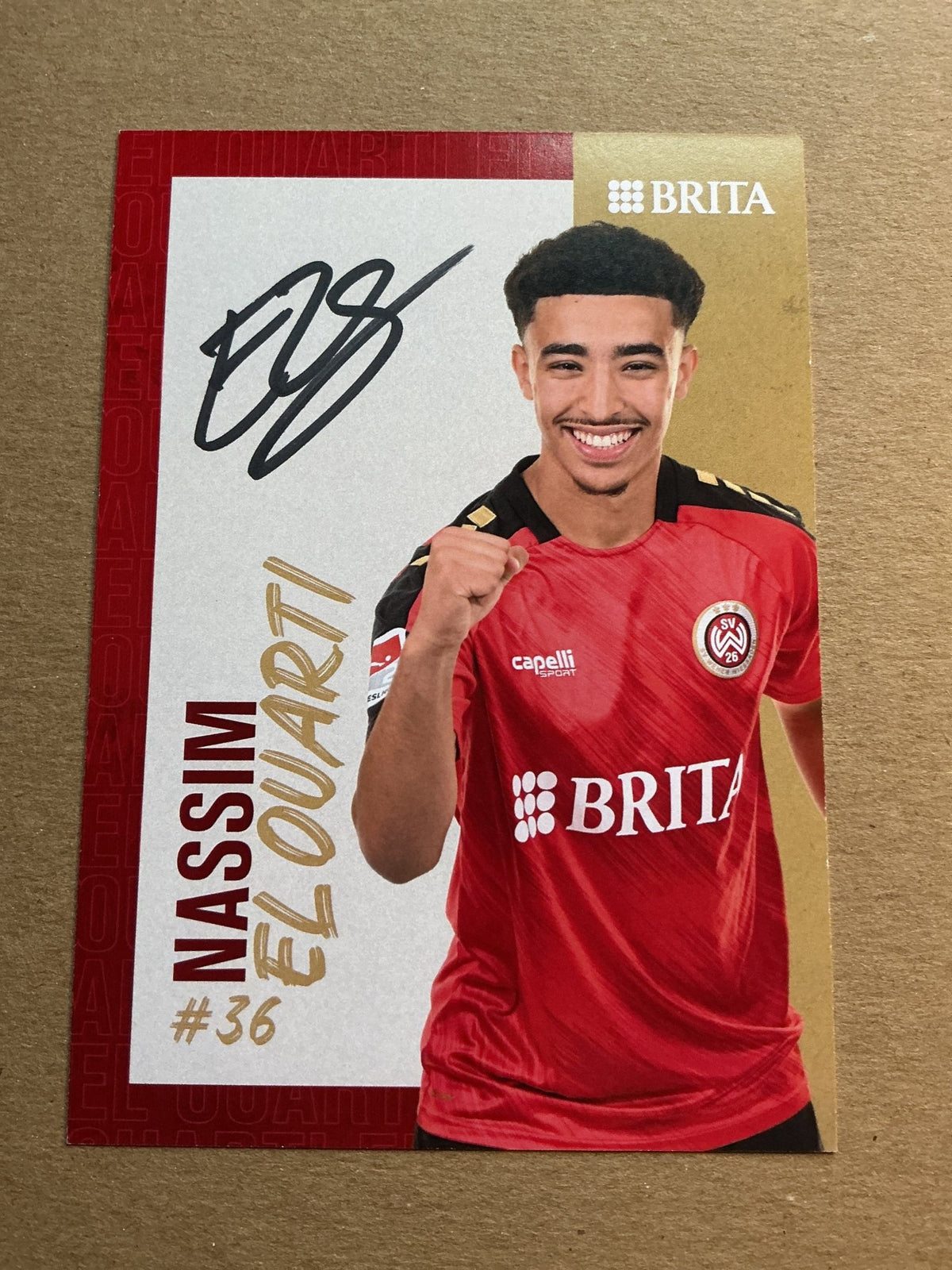 Nassim El Ouarti, Germany 🇩🇪 SV Wehen Wiesbaden 2023/24 hand signed - Autographs-World