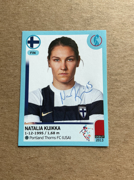 Natalia Kuikka, Finland 🇫🇮 UEFA Women’s Euro Cup 2022 Panini hand signed - Autographs-World