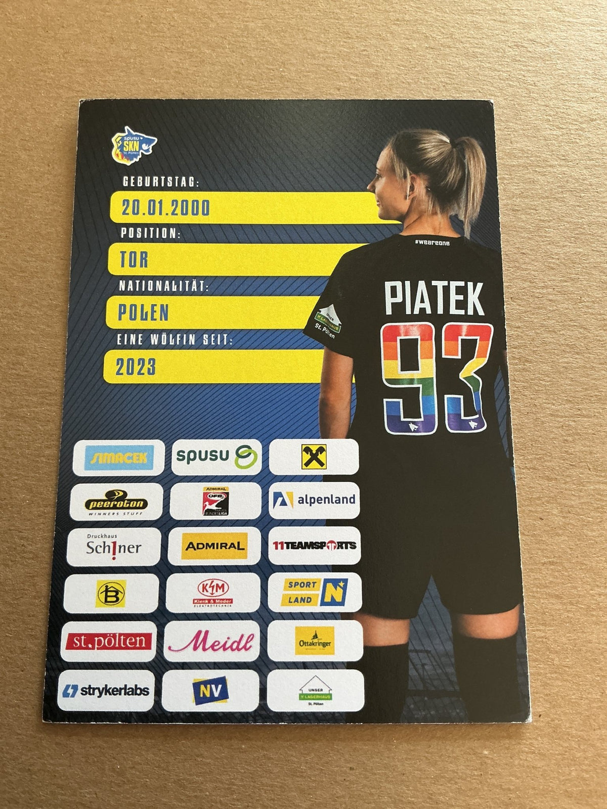 Natalia Piatek, Poland 🇵🇱 SKN St. Pölten 2023/24 hand signed - Autographs-World