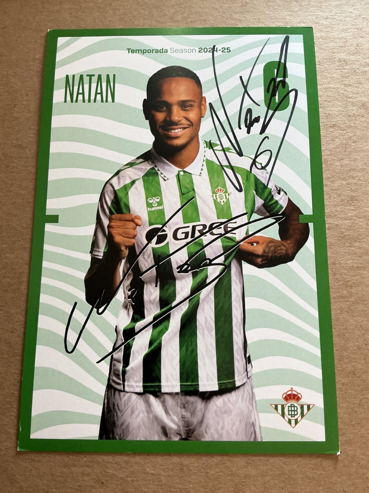 Natan, Brazil 🇧🇷 Real Betis 2024/25 hand signed - Autographs-World